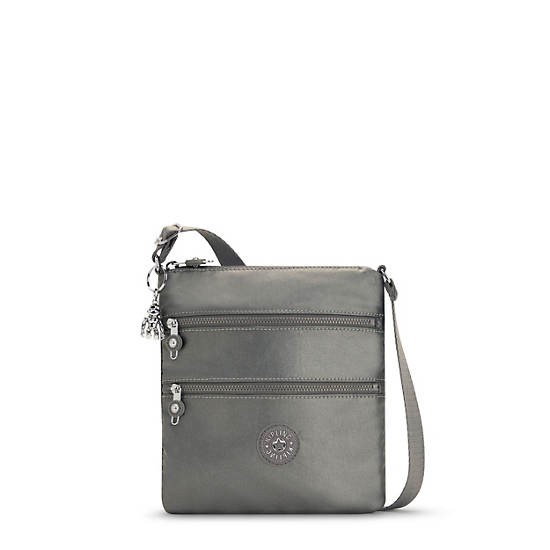 Bolsos Mini Kipling Keiko Metallic Crossbody Grises | MX 1332KO